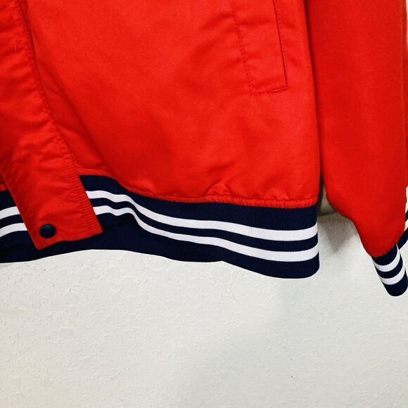 US Polo Assn  Red Lined Zip-Up All-Weather Windbreaker Jacket Sz L‎ - Picture 3 of 13